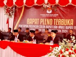 Rapat Pleno KPU Tetapkan  IBAS-Puspa Bupati dan Wakil Bupati Luwu Timur Terpilih