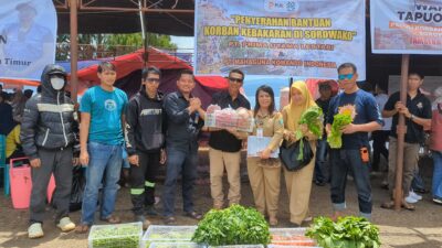 Forum Pemuda Lembo Lolo Beri Bantuan Korban Kebakaran di Sorowako