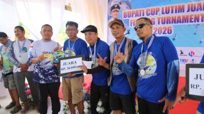 Bulu Poloe Fishing Club Malili Raih Juara 1, Bupati Irwan: Siap Digelar Lebih Besar Hingga Level Nasional