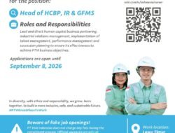 PT Vale Indonesia Buka Lowongan Head of HCBP, IR & GFMS, Penempatan Luwu Timur